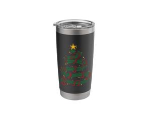 Christmas Tree Musical Notes Song Musician Sing Carols Music Stainless Steel Insulated Tumbler
