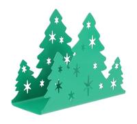Christmas Tree Napkin Holder, Green Stainless Steel 15.5x6.3x12cm | Folded Paper Towel Organiser, Smooth Polished Finish, Decorative Accent for Dining Tables, Offices, Hotels and Restaurants