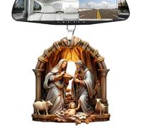 Christmas Tree Nativity Scene Ornaments, Nativity Scene Ornaments - Jesus Birth Decoration | Christmas Tree Decoration with, 3D Acrylic Pendant with, Sturdy ornam