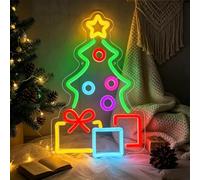 Christmas Tree Neon Sign Xmas Neon Light Christmas LED Neon Lights USB Powered for Bedroom Xmas Party Bar Home Wall Living Room Bedroom Party Decor