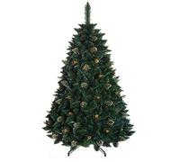 CHRISTMAS TREE New Boxed Traditional Forest Green Luxury TREE (Gold Pine, 150 cm)