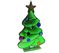 Christmas Tree Night Light 15x10in Acrylic Endless Extension Infinitys Mirror with Controller USB Powered Christmas Lamp for Xmas Home Decor, Table Centerpieces