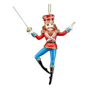 Christmas Tree Nutcracker Decorations by Gisela Graham - Pair of Nutcracker Soldiers (15cm)