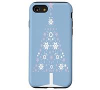 Christmas Tree Of Snowflakes and Stars On Cool Blue Case for iPhone SE (2020) / 7/8