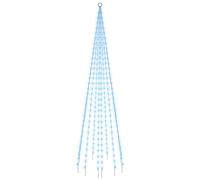 Christmas Tree on Flagpole Holiday Ornament Christmas Light Display vidaXL
