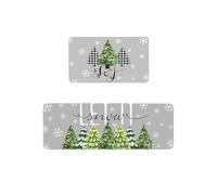 Christmas Tree Ornament Christmas Tree Floor Mats Home Kitchen Thickened Encryption Long Strip Floor Mats Bathroom Two PC 15.75x23.62 in 15.75x47.24 In