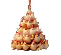 Christmas Tree Ornament - Funny Acrylic 2D Farm Animal Christmas Tree Decorations | Funny Christmas Creative Humorous Ornament, Unique Christmas Animal Decorations