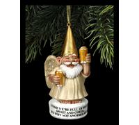 Christmas Tree Ornament - Garden Dwarf Angel Cheers - Decorative Gift Fun