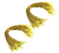 Christmas Tree Ornament Hanger Strings, Gold 200 Pcs, Christmas Ornament String Ribbon Hangers With Snap Hanging Ropes Hooks Cords Locking, Xmas Holiday Tree Decorations