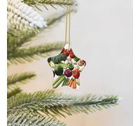 Christmas Tree Ornament Hanging Introduction of Various Vegetables Ceramic Ornaments Personalized Star Porcelain Pendant Christmas Ornament for Holiday Decoration Keepsake Gifts