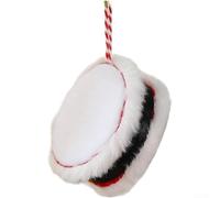 Christmas Tree Ornament Hanging Small Drum for DIY For Holiday Seasonal Decoration (C)