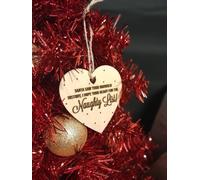 Christmas Tree Ornament Heart Decoration, 'Santa saw your browser history, I hope your ready for the Naughty List'