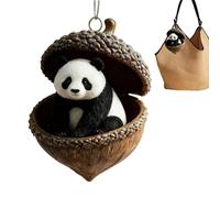 Christmas Tree Ornament - Realistic 2D Acrylic Winter Decorations - Christmas Animal Acorn Pendant - for Windowsill Bedroom Balconies Doorways Wall Garden Yard Path Porch Festive