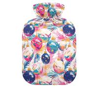 Christmas Tree Ornament Travel Hot Water Bottle with Soft Cover, 1L Hot Compresses for The Body for Menstrual Cramps