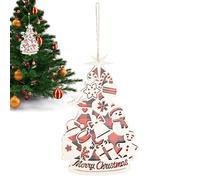 Christmas tree ornament, wooden pendant with string, Christmas tree decoration, for the bedroom wall, classroom window, the room, the garden, outside, the front, Valentine's Day