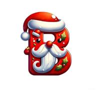 Christmas Tree Ornaments 26 Letters A To Z Personalized Alphabet Acrylic Pendants With Hanging Loops For Holiday Wreaths Garland And Festive Home Decor(B)