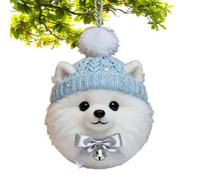 Christmas Tree Ornaments - 2D Flat Acrylic Christmas Decoration | Puppy Ornament for the Christmas Tree - For Decorating Wall, Window, Front Door, Outdoor and
