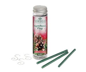 Christmas Tree Ornaments - 6 Scentsicles Scent Sticks Hanging Decorations - (Snowberry Pine 1817)