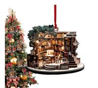 Christmas Tree Ornaments Bookshop Pendant Charm Festive Reader
