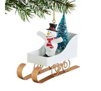 Christmas Tree Ornaments | Christmas Sleigh Decoration Holding Tree - Iron Pendant for Fireplace Mantel Tabletop Door Wall Indoor Outdoor Family Celebration