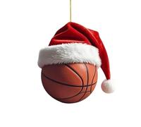 Christmas Tree Ornaments for The Home Exquisite Christmas Basketball Acrylic HangIng Ornaments Flat Home Decoration Indoor Outdoor Xmas Decoration