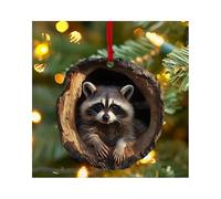 Christmas Tree Ornaments - Little Animal Pattern Acrylic Decorations for Forest Animal Lovers
