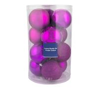 Christmas Tree Ornaments Luxury Baubles Set Purple 12 X 8cm