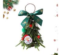 Christmas Tree Ornaments | Pine Pendant with Snowflake | Small Holiday Tree Indoor Decoration - for Wall Door Window Outdoor Table Shelf Living Room Bedroom Cabinet Party