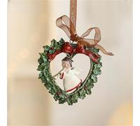 Christmas Tree Ornaments, Resin Figurine Hanging Decor Set, Multi-Design Santa Bear Pendant for Holiday Home Store Decoration(Angel Love)