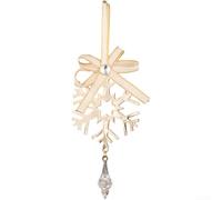 Christmas Tree Ornaments Set Metal Icicle Hanging Decorations | Wrought Iron Festive Baubles with Rustic Snowman Reindeer for Star White Snowflake Pendant for Holiday Home Garden