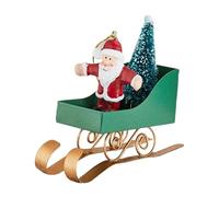 Christmas Tree Ornaments - Sleigh Ornament Holding Christmas Tree,Iron Festive Pendant for Holiday Winter Home Yard Tabletop Fireplace Mantel Wall Indoor