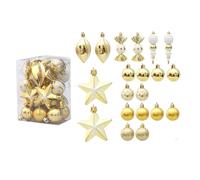 Christmas Tree Ornaments Snowman Star Ball Hearing Pendant Celebration Decoration 2024 29/20pcs New Year Gift Pack
