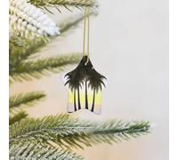 Christmas Tree Ornaments Star Ceramic Ornament Funny Porcelain Hanging Pendant Crafts Tropical Palm Tree Holidays Ornaments Ceramic Keepsake Gifts for Christmas Tree Decorations