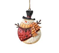 Christmas Tree Ornaments - Tinplate Funny Snowman Decor | Hangable Pendants for Christmas Tree - for Indoor Outdoor Home Living Room Bedroom Kitchen Bathroom Porch Garden Yard Patio Balcony