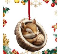 Christmas Tree Ornaments - Tree Hole Animals Christmas Decoration - 2D Flat Acrylic Figure Pendant Friends Seasonal Decoration Farm Festive Family Party Home Christmas