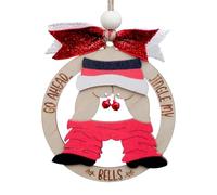 Christmas Tree Ornaments Wooden,Wooden Naughty Creative Christmas Tree Ornaments,Funny Christmas Ornaments,Christmas Decor Tree Ornaments Decorated With Bows, Bells