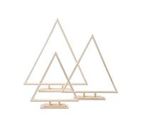 Christmas Tree Outlines, H: 40+50+60 cm, W: 22,5+29+35 cm, empress wood, 3pcs