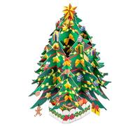 Christmas Tree Paper Flower Bouquet, Pop up Greeting Cards with Blank Note Card & Envelope, gift for celebrating Love, Birthday, Anniversary, Special Moments, Valentine's Day