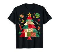 Christmas Tree Patchwork Quilter Quilting Sewing Lover Women T-Shirt