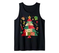 Christmas Tree Patchwork Quilter Quilting Sewing Lover Women Tank Top