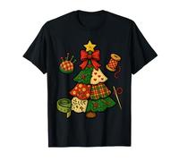 Christmas Tree Patchwork Quilting Quilter Sewing Lover Women T-Shirt