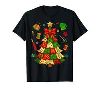 Christmas Tree Patchwork Quilting Quilter Sewing Lover Women T-Shirt