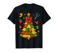 Christmas Tree Patchwork Quilting Quilter Xmas Sewing Womens T-Shirt