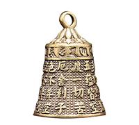 Christmas Tree Pendant Brass Handicrafts Scripture Button Wind Home Creative Decorations Gifts Engraved Vintage Hand Bells Musical Instruments Christmas Handheld Call