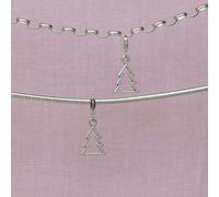 Christmas Tree Pendant Charm - Sterling Silver