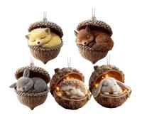 Christmas Tree Pendant, Flat 2D Festive Pendant Decoration, Cute Animal Decoration, for Indoor and Outdoor Use, , Shelves, Tables, Living Room, Holiday Home, Walls and