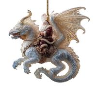 Christmas Tree Pendant with Santa and Sleigh - Fantasy Style 2D Winter Festive - Acrylic Ornaments with Santa Scene in Sleigh for Parties | for Door Sill Living Room Bedroom B