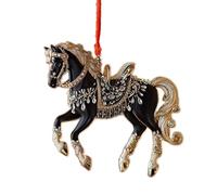 Christmas Tree Pendants, Hanging Horse Ornaments for Christmas Tree Decorations Ornament, Xmas Hanging-Decorations, Glitter Horse Xmas Ornaments Party Decor Gifts Black One Size