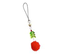 Christmas Tree Phone Lanyard With Acrylic Leaves Designs Bead Decorations Phone Hanging Pendant For Holiday Decors Family Gathering Accessory