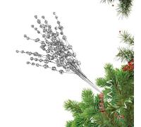 Christmas Tree Picks, Firework Glitter Stems, 12.6in Fake Christmas Decorations, Artificial Tree Accents, Christmas Tree Filler Picks for Christmas Tree Wreath Crafts Fireplace